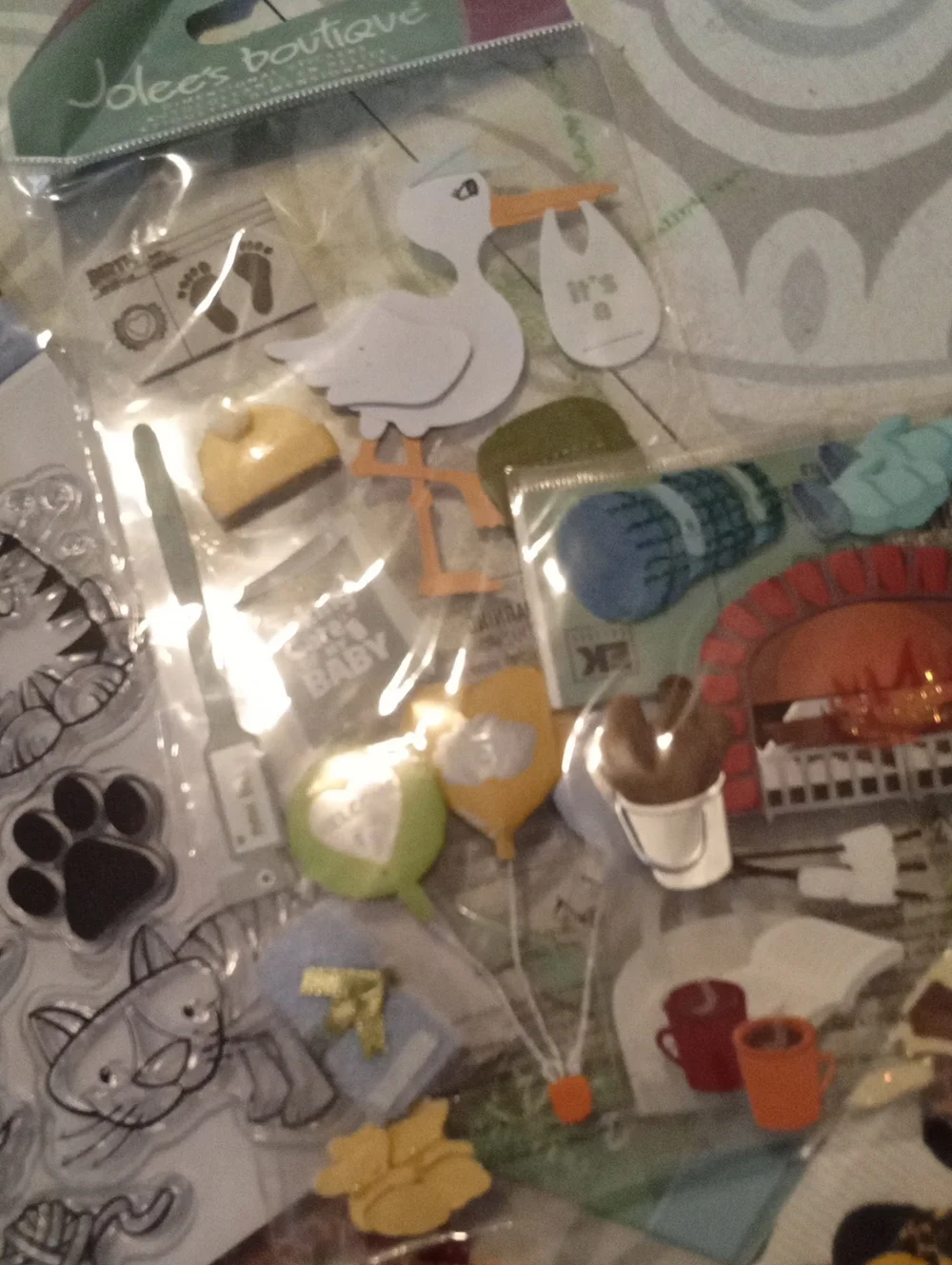 Stickers N Such Assorted Baby Party Embellishments Packs Scrapbooking Crafts